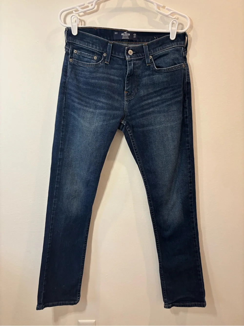 Hollister Men’s Slim Straight Dark Blue Jeans 29x32